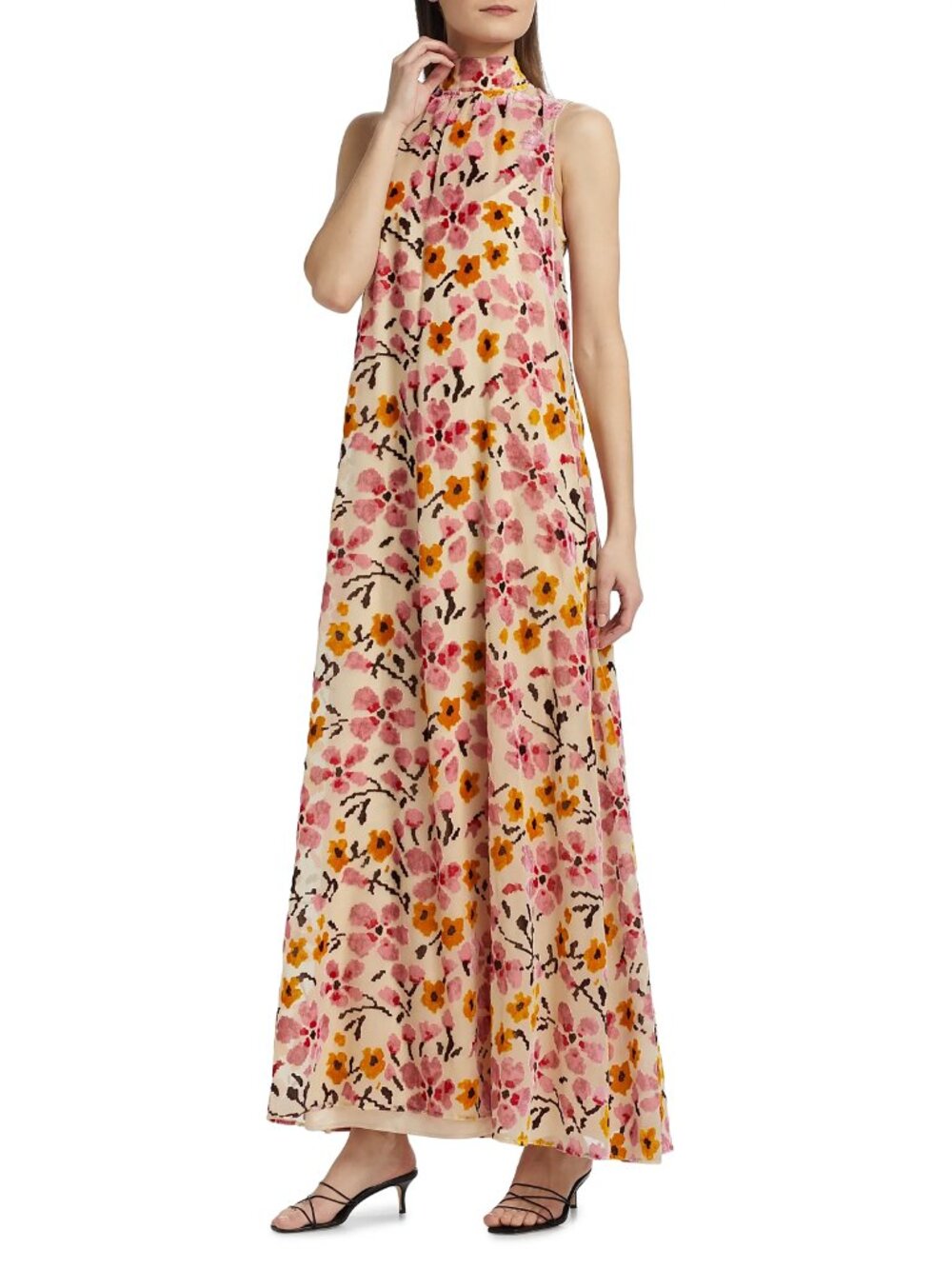 STAUD Albee Floral Print Sleeveless Maxi Dress - Picture 1 of 11